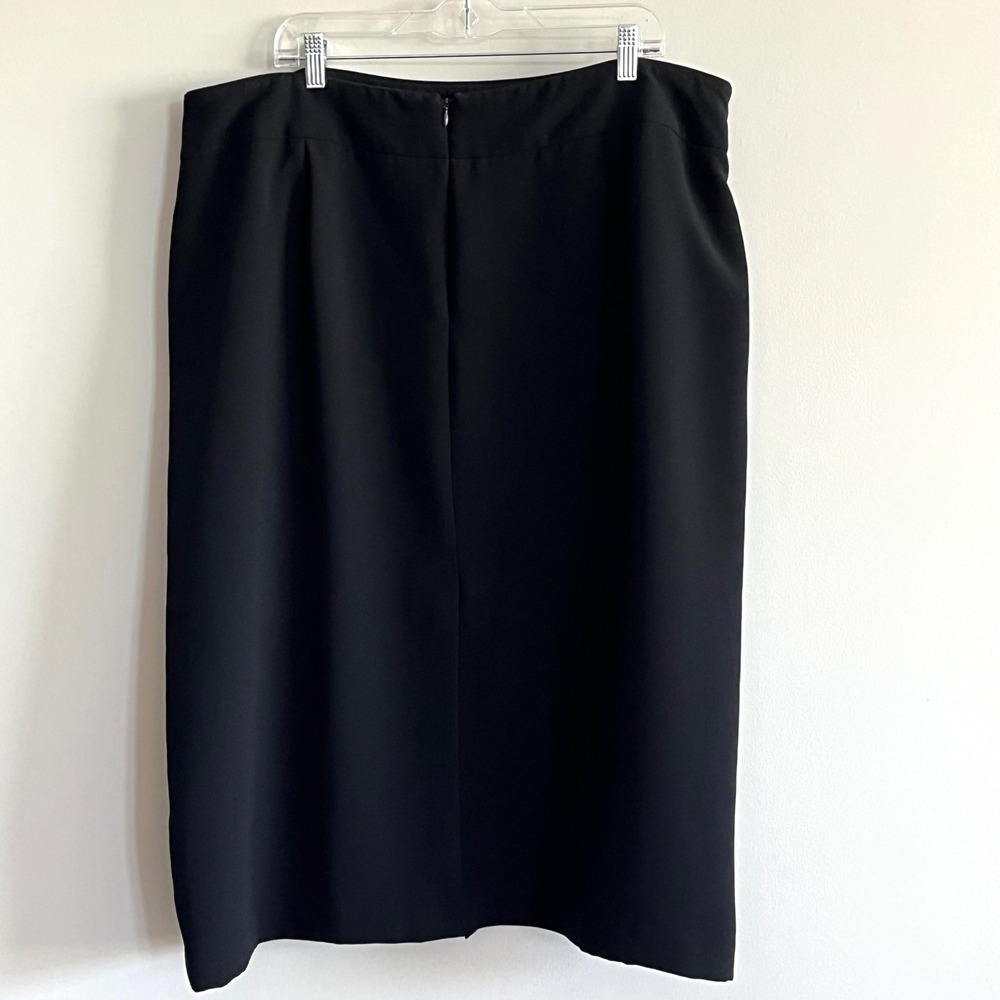 Evan-Picone Woman Black Pencil Skirt Plus Size 22W Lined Career Professional
